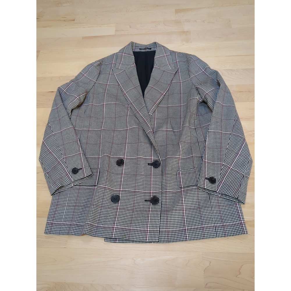 Reiss Helei Check Blazer Oversized Sz 6 Fits 10/12‎ Multicolor Career Business